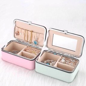 PU Leather Jewelry Case Factory - Most Popular Portable Rectangle Clamshell