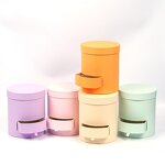 Flower Bucket Factory - Wholesale Double-Layer Cardboard Pink Green Round