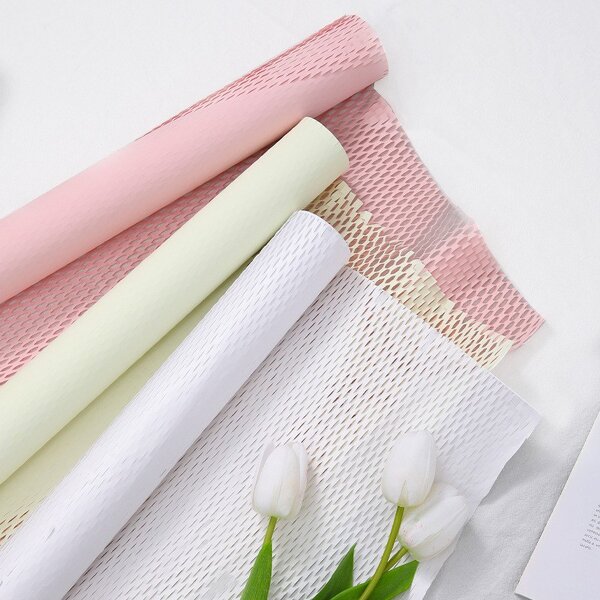 Flower Wrapping Paper Factory - Wholesale Luxury Mesh Honeycomb Fashion for Valentine's Day