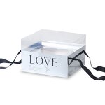 Gift Box Factory - Portable Silver Mirror Magic Luxury Square Love Bouquet