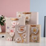 Custom Logo Paper Bags Manufacturer - Cheap Cute Floral High Quality Gift Bags