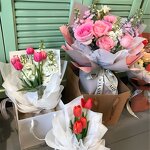 Paper Bag Factory - Hot Sale Square Takeaway Food Baking Bouquet for Flower Shop