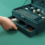 Velvet Jewelry Box Manufacturer - High-End Double Layer Lockable Storage