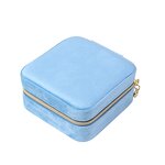Velvet Jewelry Box Factory - Hot Sale Portable Square Zipper Travel Storage