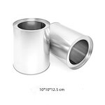 Candle Jar Factory - Wholesale Metal Round White Black Potted Tea Candle Tins