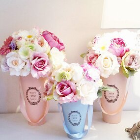 Flower Bucket Manufacturer - Hot Sale Ice Cream Shape Portable Paper Bouquet Box