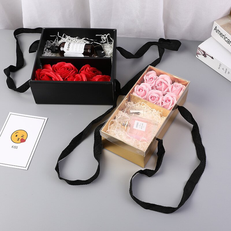 Gift Box Manufacturer - 2024 New Square Portable Preserved Flower Packaging