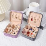 Velvet Jewelry Box Factory - Hot Sale Portable Square Zipper Travel Storage