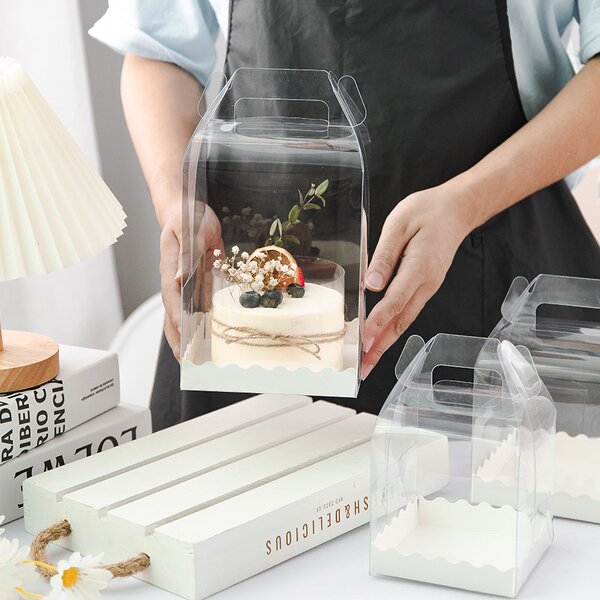 Baking Packaging Box Factory - Wholesale Portable Transparent Heightened Tall Birthday