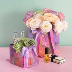 Tote Bag Factory - Bright Square Florist Paper Bag Bouquet Broad Bottom