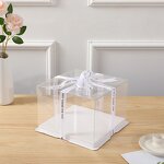 Cake Box Manufacturer - Wholesale 4 6 8 Inch Elevated Portable Transparent