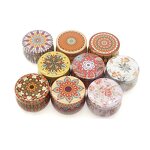 Tin Cans Manufacturer - Hot Sale Ethnic Style Round Candy Metal Scented Candle Jar