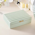 PU Leather Jewelry Box Factory - Stylish Fashion Rectangle Ring Earring Storage