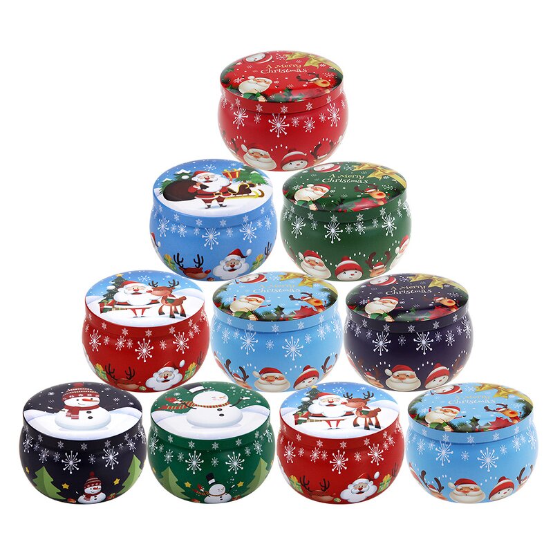Cute Candle Jar Manufacturer - Tiny Creative Biscuit Christmas Chocolate Candy Tin