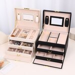 Jewelry Storage Box Factory - Hot Selling Three-Layer Drawer with Handle