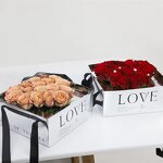 Gift Box Factory - Portable Silver Mirror Magic Luxury Square Love Bouquet
