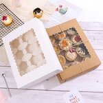 Food Box Factory - Wholesale Window White Marble Kraft Paper Take Away Bake