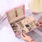 Jewelry Box Manufacturer - Wholesale Rectangle Double Layer with Lock