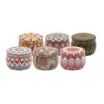 Tin Cans Manufacturer - Hot Sale Ethnic Style Round Candy Metal Scented Candle Jar