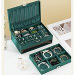 Velvet Jewelry Box Manufacturer - High-End Double Layer Lockable Storage