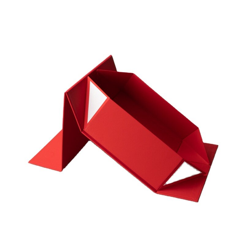 Paper Box Factory - Hot Sale Creative Red Clamshell Large Folding Magnetic