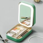 Jewelry Case Manufacturer - New Design Large Capacity Travel with LED Light
