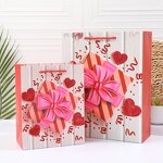 Festive Tote Bag Manufacturer - Love Heart Print Folding Eco-Friendly Paper