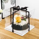Cake Box Manufacturer - Wholesale 4 6 8 Inch Elevated Portable Transparent