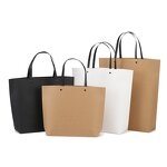 Gift Bag Manufacturer - Wholesale Clothing Handbag Kraft Paper Black White