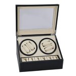 Watch Winder Box Factory - High End 4+6 Slot Rotating Travel with Transparent Window