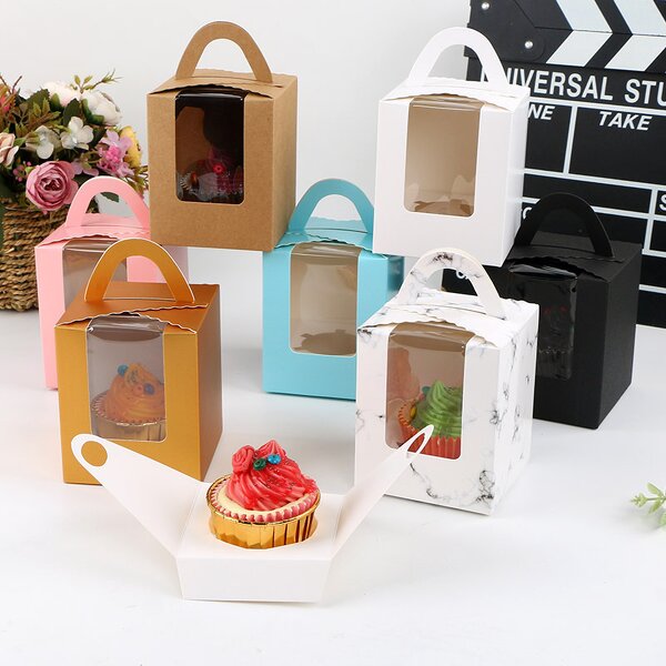 Paper Box Factory - New Product Mini Purple Gold White Black Pink Cupcake