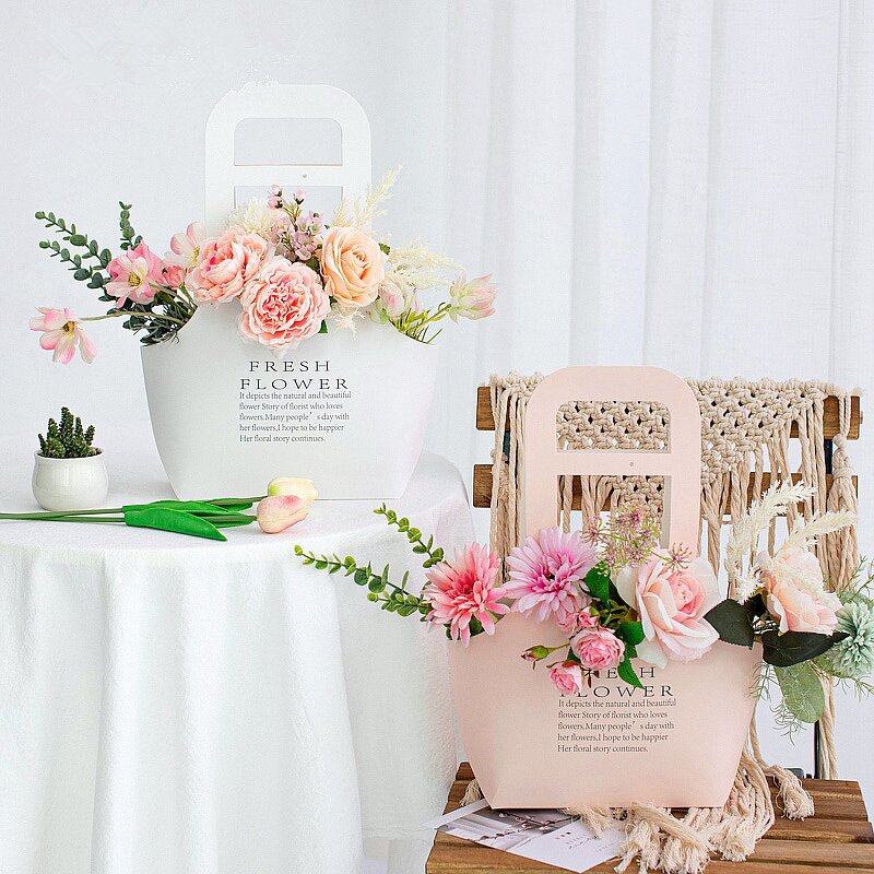 Kraft Paper Bag Manufacturer - Valentine's Day Waterproof Flower Box for Bouquet