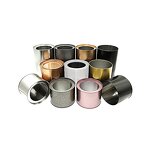 Candle Jar Factory - Wholesale Metal Round White Black Potted Tea Candle Tins
