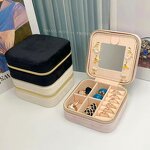 Portable Jewelry Box Manufacturer - Hot Sale with Mirror Velvet Travel Storage