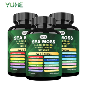 All in One Supplement Capsules Factory - Organic Irish Sea Moss Black Seed Oil