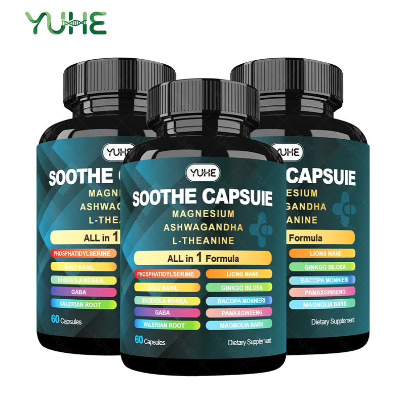 All in 1 Supplement Capsules Manufacturer - Sleep Calming L-THEANINE Magnesium Ashwagandha