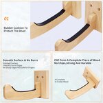 Wood Surfboard Wall Rack Supplier - Custom Indoor Beech Long Short