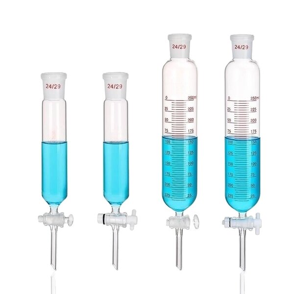 Separatory Funnel Factory - Glass Cylindrical with PTFE Stopcock