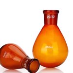 Rotary Flask Supplier - Amber Eggplant Pear Shape 25-3000ml