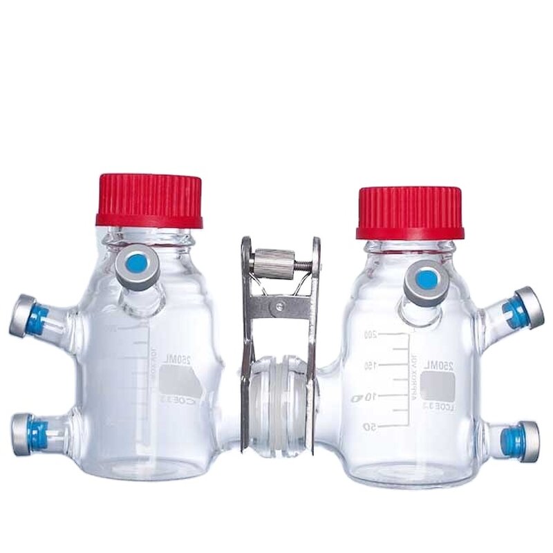 MFC Reactor Supplier - Glass Two Chamber Microbial Fuel Cell