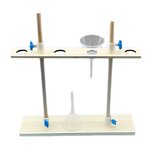 Separatory Funnel Stand Manufacturer - Wooden Laboratory Rack