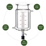 Double-Layer Reactor Flask Supplier - with Discharge Valve 250-10000ml