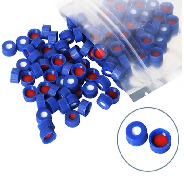 Screw Cap Supplier - Blue Open Top with PTFE Silicone Septa