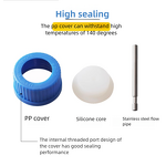 Reagent Bottle Cap Supplier - Blue Silicone Multi-port Feeding