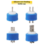 Reagent Bottle Cap Supplier - Blue Silicone Multi-port Feeding