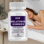 Private Label Melatonin Gummy Vitamin Candy Supplement OEM ODM Improved Sleep Quality Biological Clock Regulation for Adults