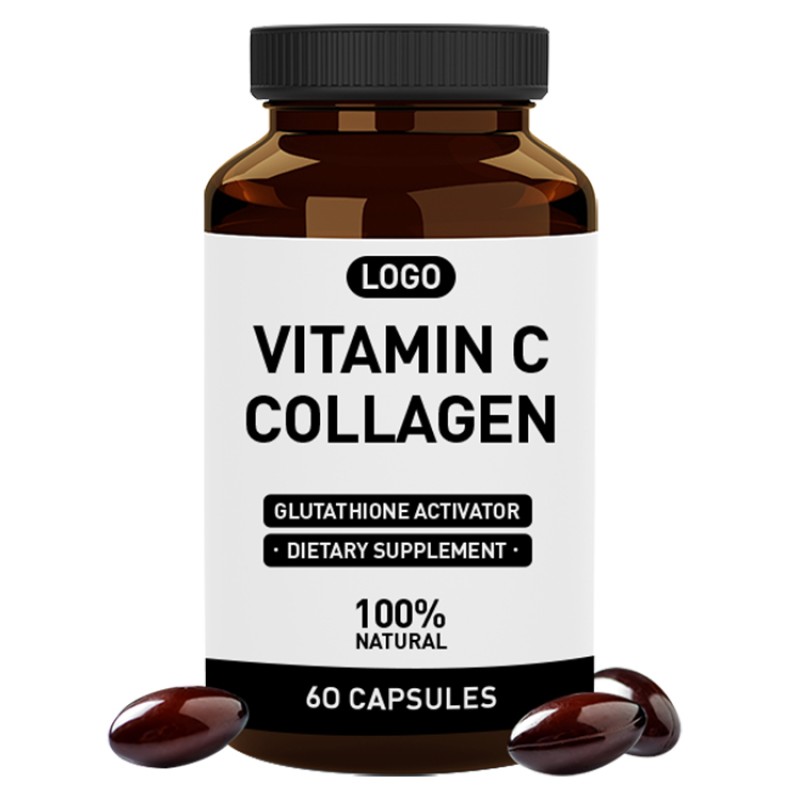 OEM Self Owned Brand Cross-border 60 Capsule Collagen, Vitamin C, Whitening Capsules Beauty Supplement