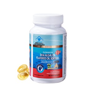 OEM Customized Private Brand  EPA DHA Algae  Flaxseed Oil Softgel Capsule  Omega-3 Fish Oil  Healthcare Supplement Capsules