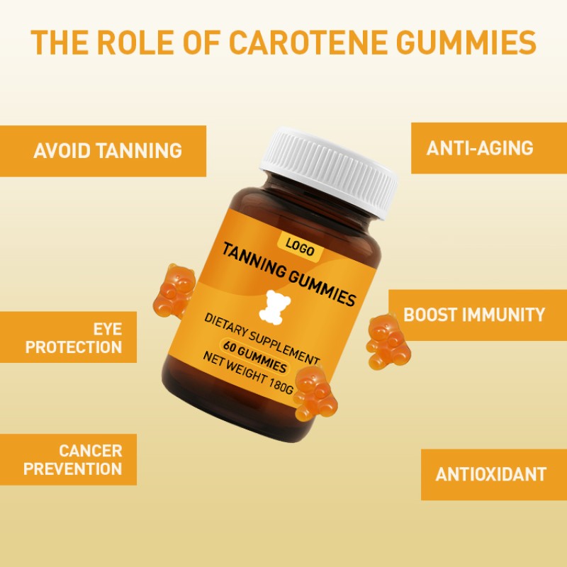 OEM Own Brand Sunscreen Supplement, Vitamin Carotene Gummies