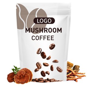 OEM Customized Classic Espresso Herbal Private Label Mushroom Coffee Low-priced Brand Factory Instant Powder Type
